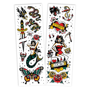 American Traditional Temporary Temporary Tattoos