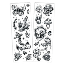 Black and Gray Flash Tattoo Pouch by Savvi
