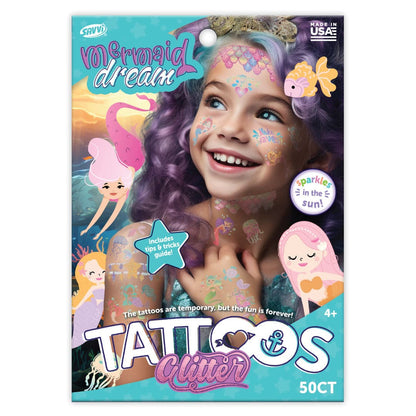 Glitter Mermaid Glitter Tattoo Pouch by Savvi