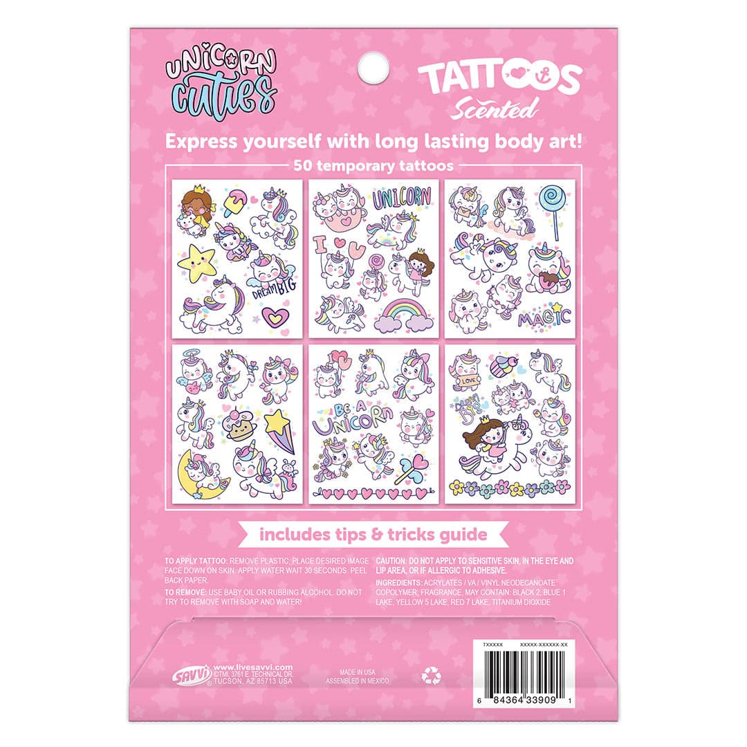Unicorn Cuties Scented Tattoo Pouch by Savvi