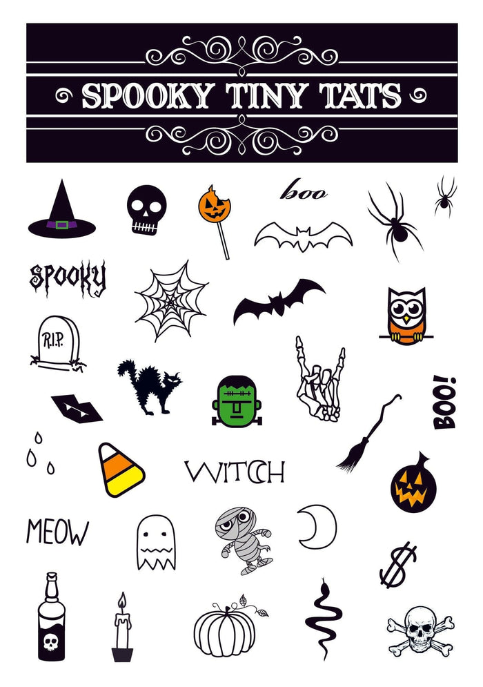 Spooky Halloween Temporary Tattoos