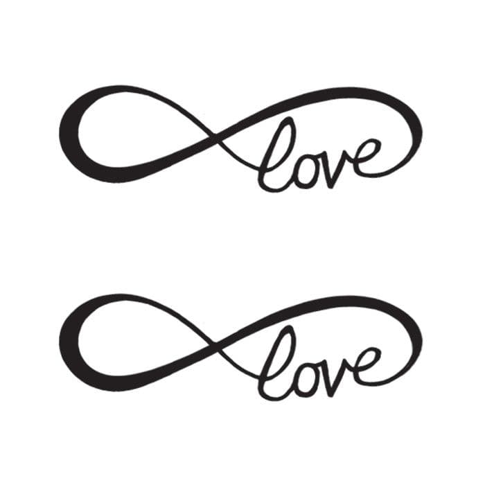 Infinity Sign Love Temporary Tattoo