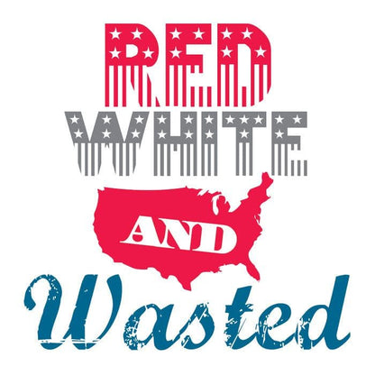 Red, White and Waisted Temporary Tattoo