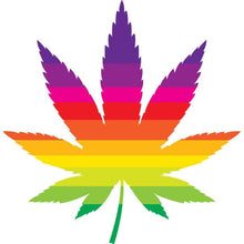 Rainbow Pot Leaf Temporary Tattoo
