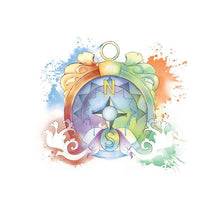 Watercolor Compass Temporary Tattoo