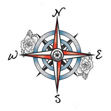 American Compass Temporary Tattoo