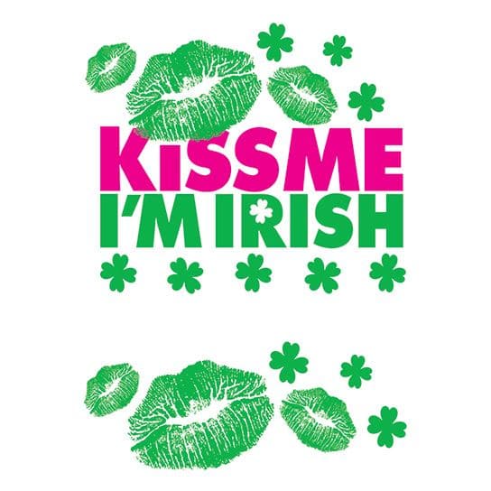 Kiss Me I'm Irish Temporary Tattoo