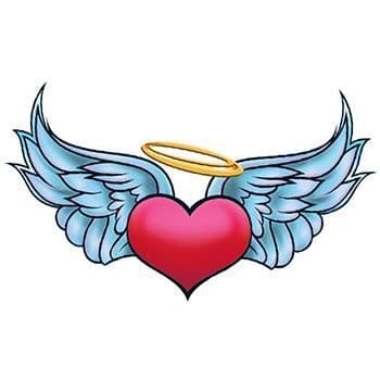 Angel Heart Temporary Tattoo