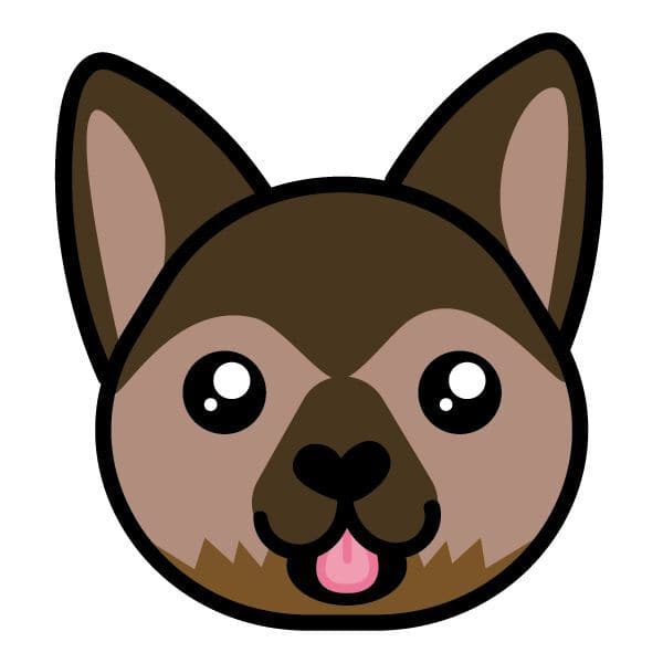 Shepherd Face Temporary Tattoo