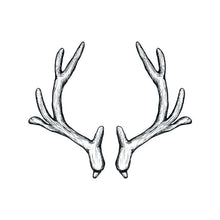Black and White Antlers Temporary Tattoo