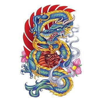 Apalala Dragon Temporary Tattoo