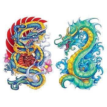 Apalala Dragons Temporary Tattoo Set