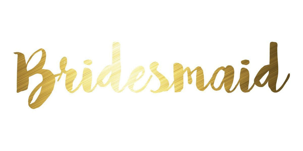 Metallic Bridesmaid Temporary Tattoo