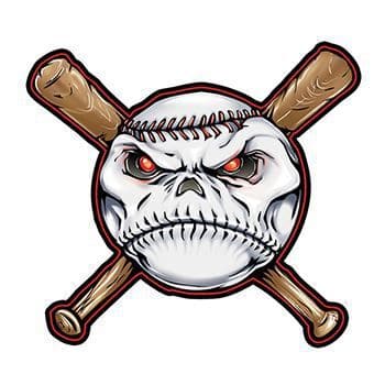 Baseball and Bats Temporary Tattoo