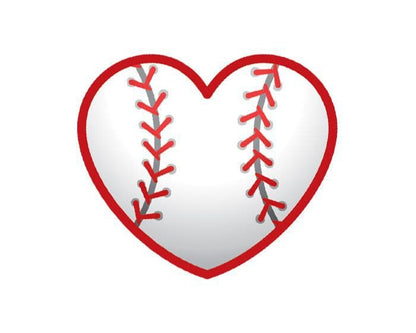 Baseball Heart Temporary Tattoo