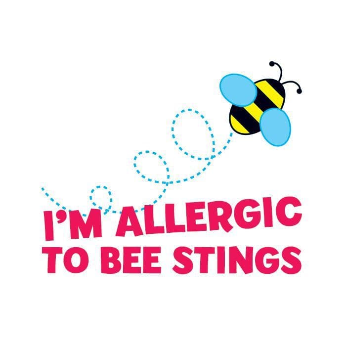 Bee Sting Allergy Temporary Tattoo