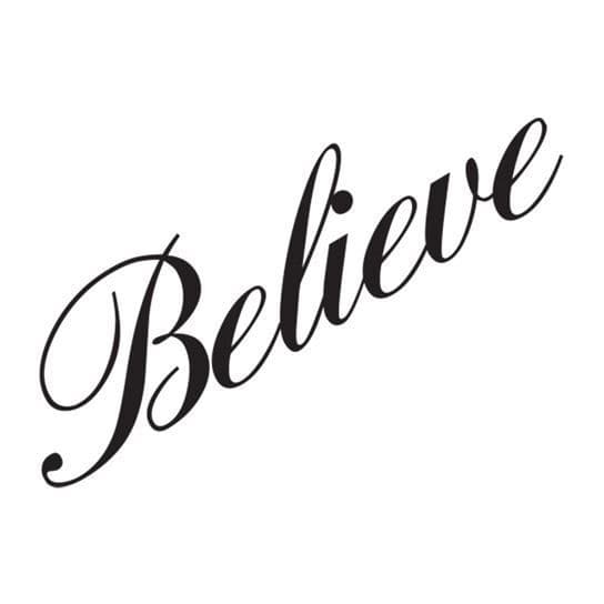 Believe Temporary Tattoo