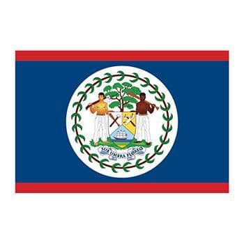 Belize Flag Temporary Tattoo