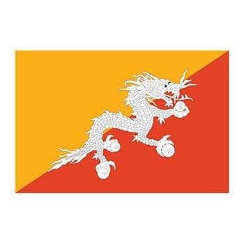 Bhutan Flag Temporary Tattoo