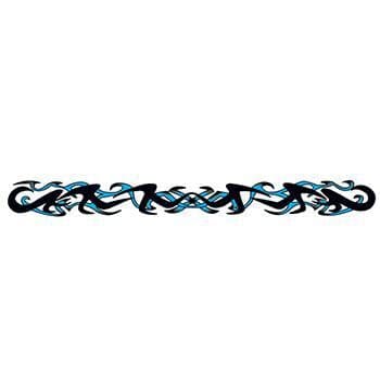 Black and Blue Tribal Band Temporary Tattoo