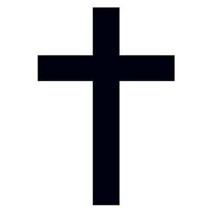 Black Cross Temporary Tattoo