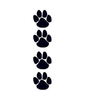 Black Paw Prints Fundraiser Temporary Tattoos