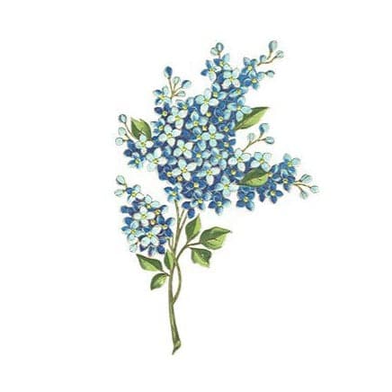 Blue Flowers Floral Temporary Tattoo