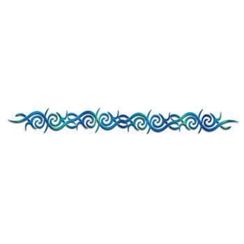 Blue Tribal Band Temporary Tattoo