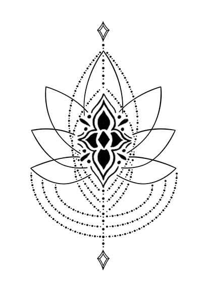 Bohemian Lotus Jewelry Temporary Tattoo