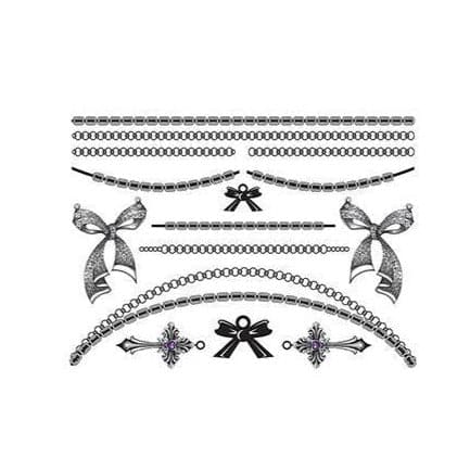 Bold in Bows Temporary Tattoo Jewelry Set