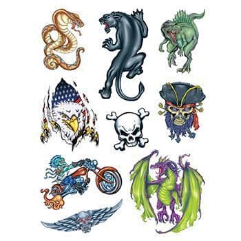 Boys World Set of Temporary Tattoos