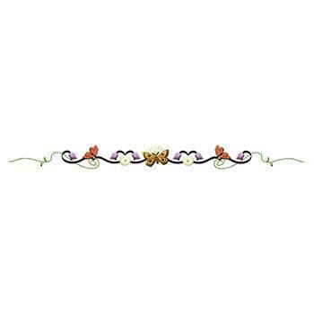 Butterfly Floral Tulip Band Temporary Tattoo