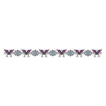 Butterfly Tribal Band Temporary Tattoo