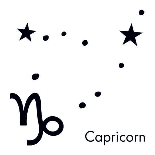 Capricorn Astrological Temporary Tattoo
