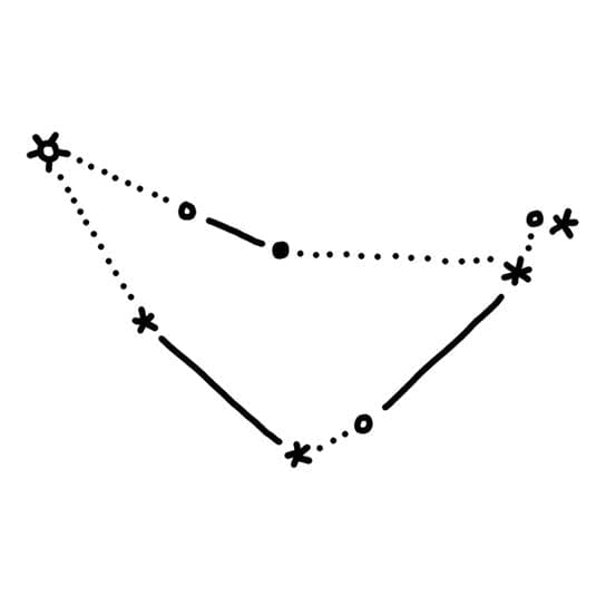 Capricorn Constellation Temporary Tattoo