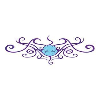 Celestial Pattern Lower Back Temporary Tattoo