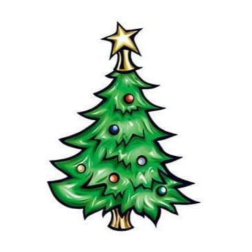 Christmas Tree Temporary Tattoo