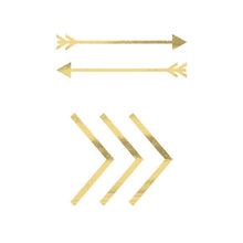 Metallic Gold Arrows Temporary Tattoo