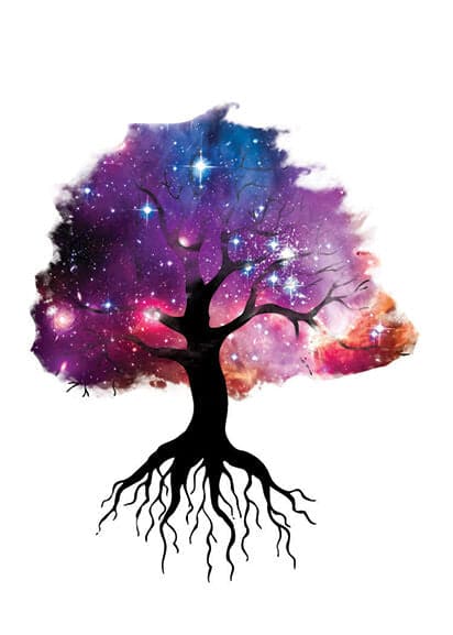 Galaxy Tree Temporary Tattoo
