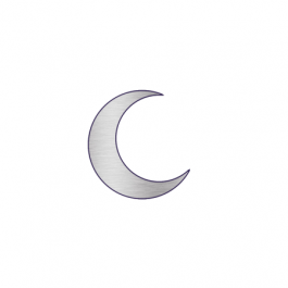 Metallic Crescent Moon Temporary Tattoo (Small)