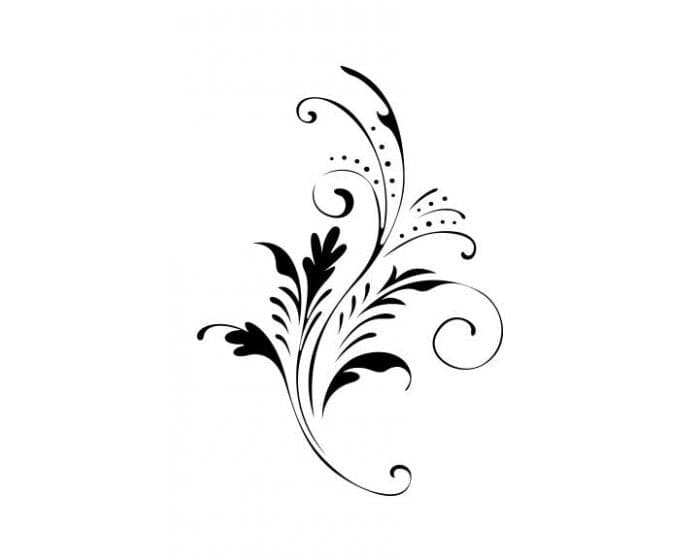 Ivy Floral Temporary Tattoo