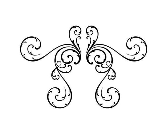 Dainty Scrolls Temporary Tattoo