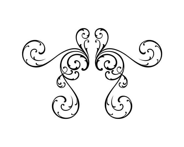 Dainty Scrolls Temporary Tattoo