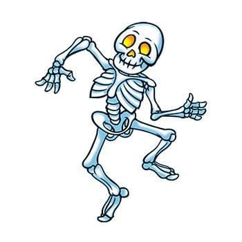 Dancing Skeleton Temporary Tattoo