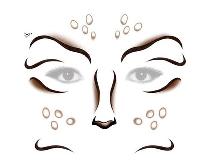 Deer Costume Face Temporary Tattoo