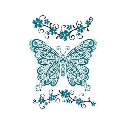Detailed Butterfly Temporary Tattoo