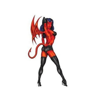Devil Girl Temporary Tattoo