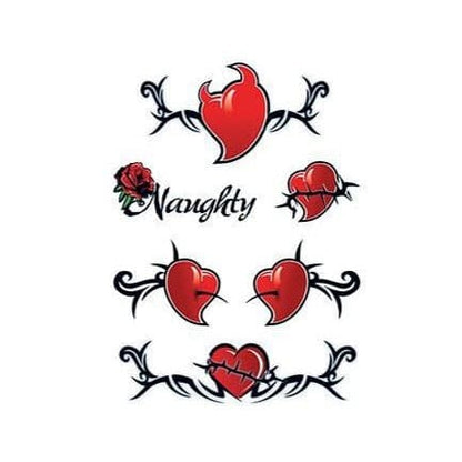 Devil Hearts Temporary Tattoo