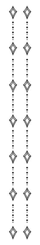 Diamond Spine Temporary Tattoo