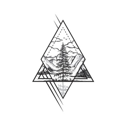 Diamond Nature Scene Temporary Tattoo